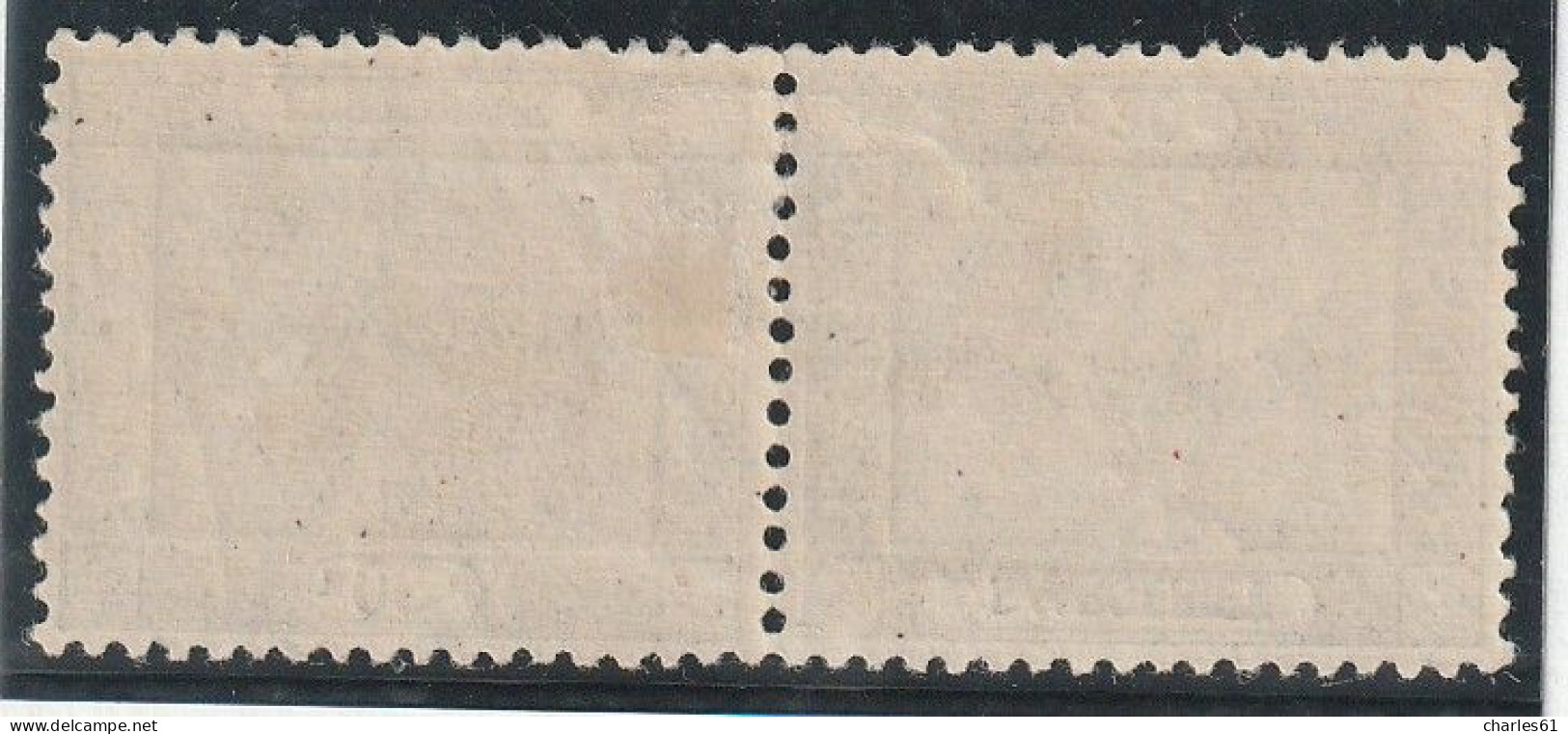 SARRE - N°57d * (1921) 30p Olive Et Brun  - Tête-bêche - - Unused Stamps