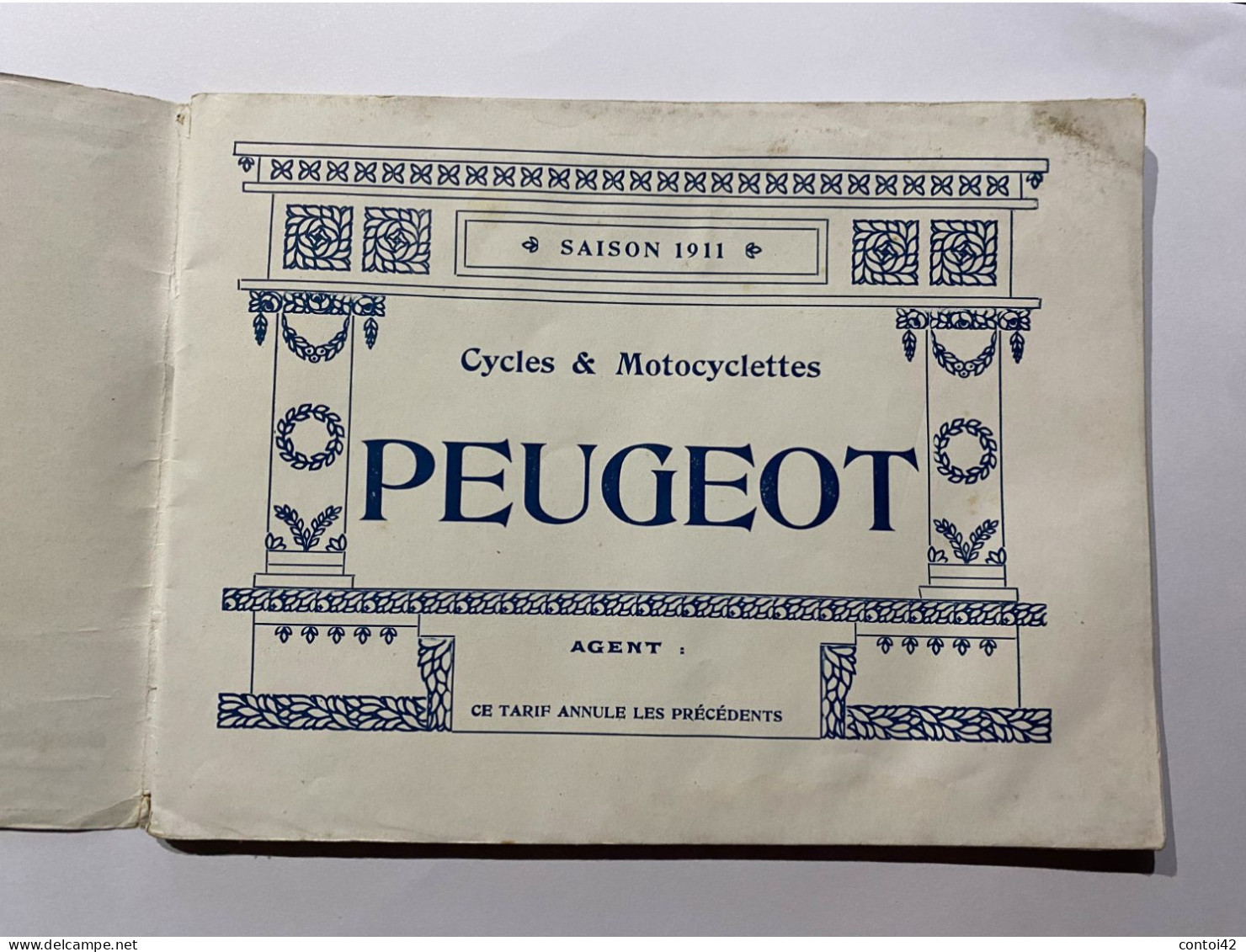 PEUGEOT 1911 CATALOGUE DE CYCLES ET MOTOCYCLETTES PUBLICITES TOUR DE FRANCE MOTOS VELOS  61 PAGES ILLUSTREES - Werbung