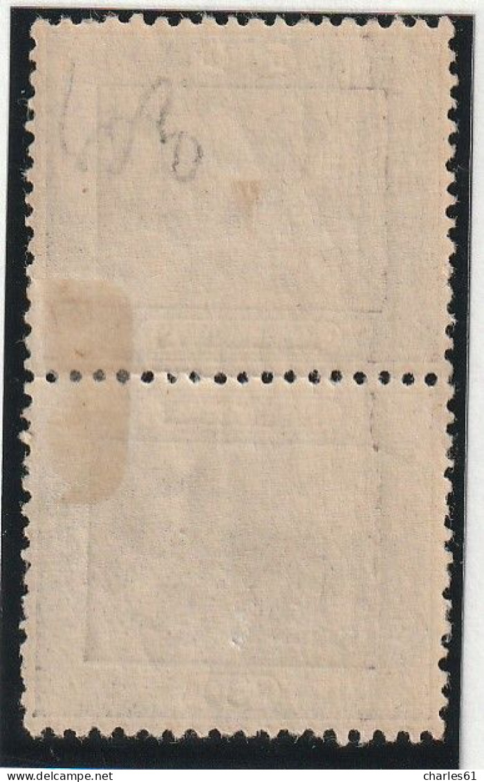 SARRE - N°57c * (1921) 30p Vert Et Brun  - Tête-bêche - - Ongebruikt