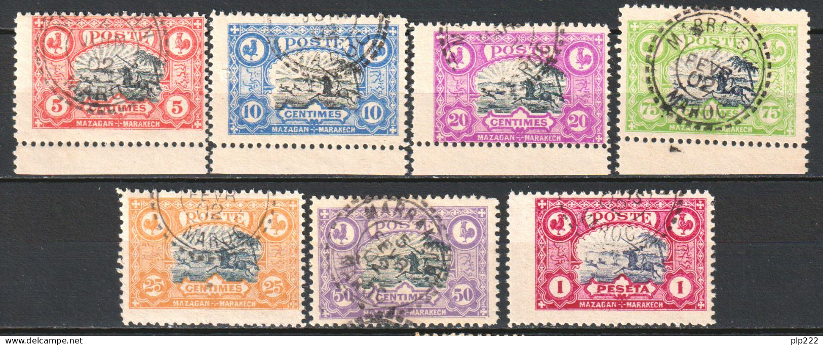 Marocco Magazzan A Marrakech 1899 Y.T.62/68 O/Used VF/F - Lokale Post