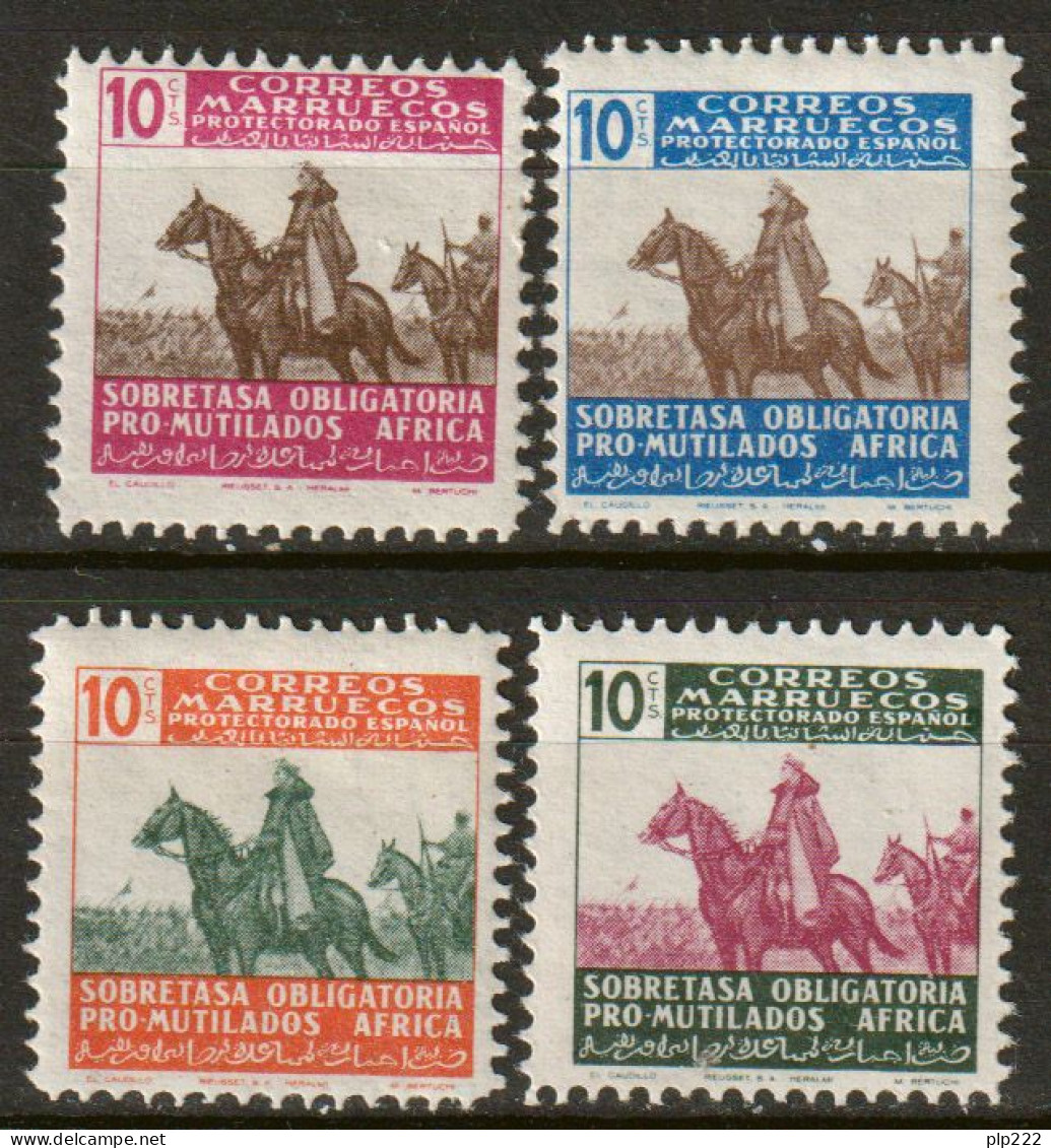 Marocco 1945 Beneficienza Y.T.51/54 **/*/MNH/MH VF - Marocco Spagnolo