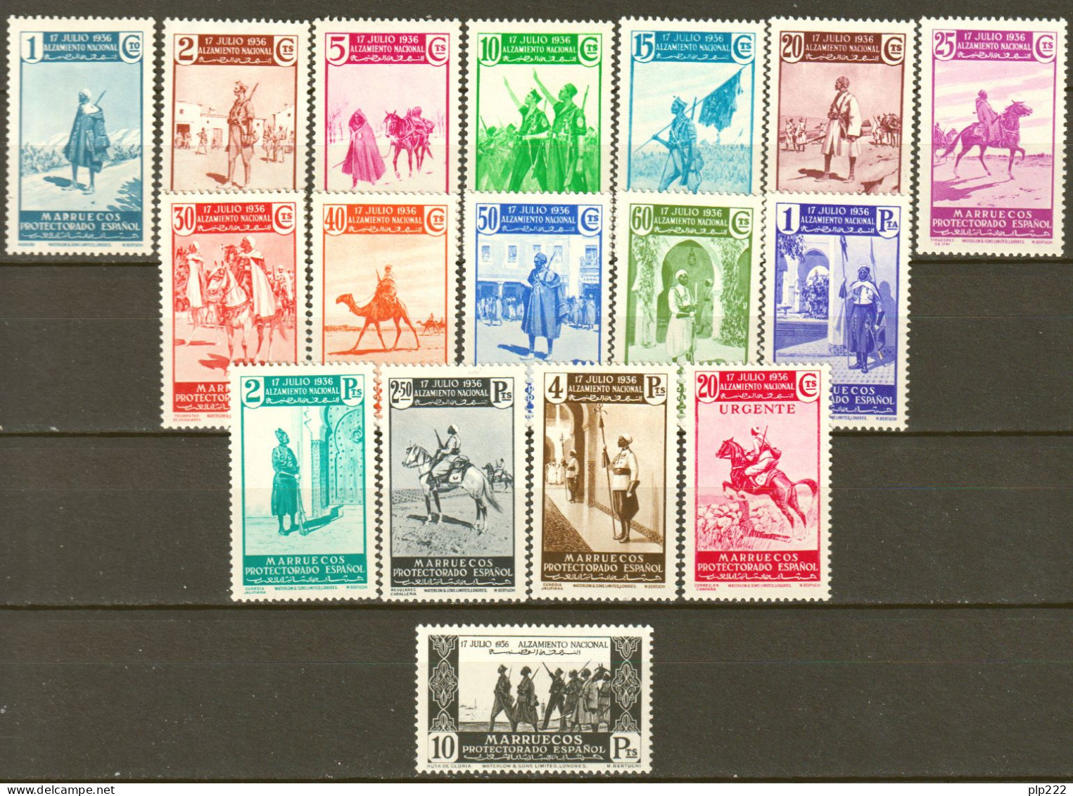 Marocco 1937 Y.T.237/53 **/MNH VF/F - Spanish Morocco