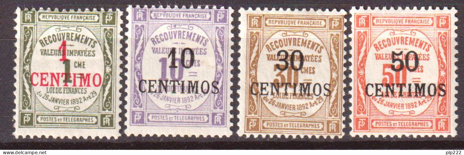 Marocco 1909 Segnatasse Y.T.6/9 */MH VF/F - Postage Due