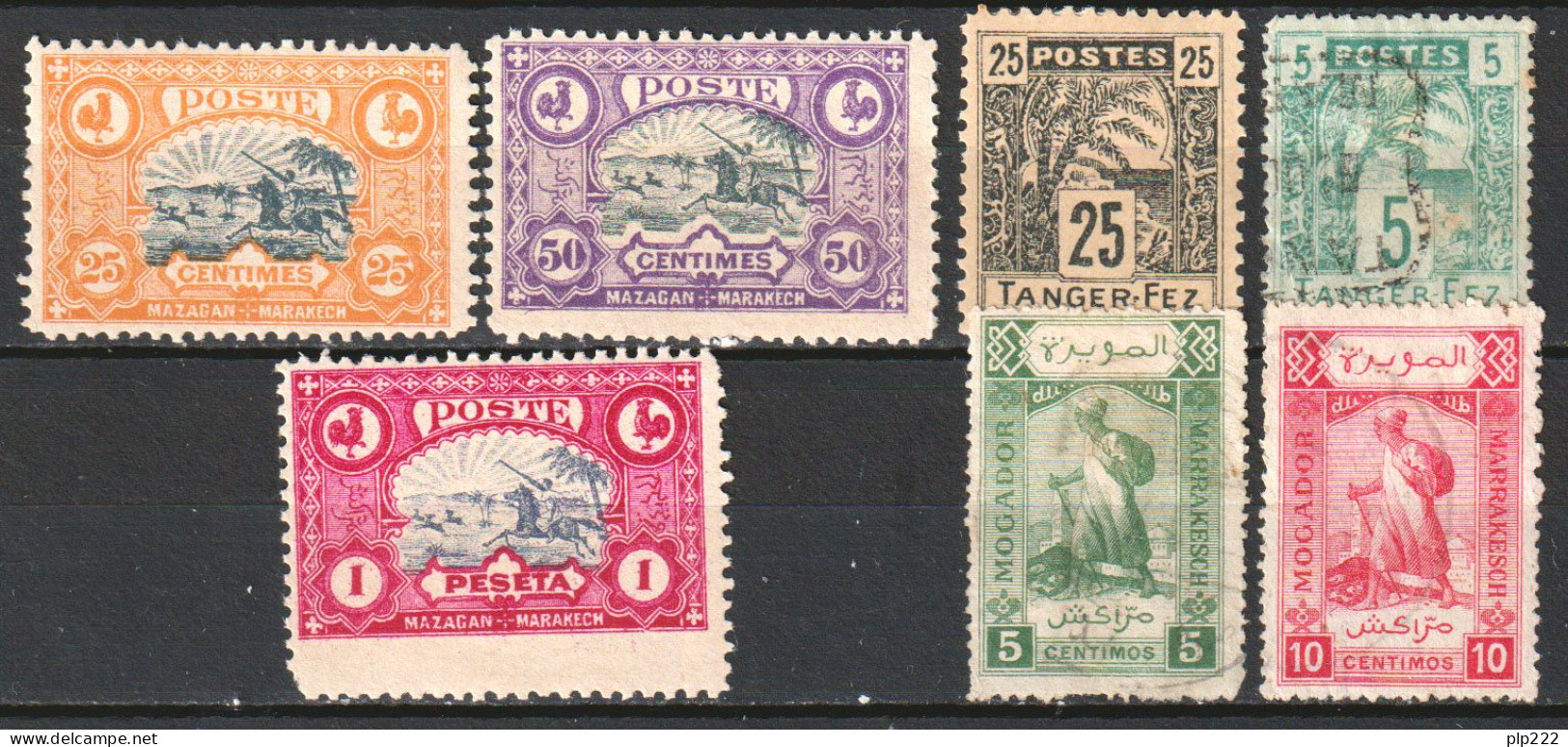 Marocco 1892/99 7 Val. */O/MH/Used VF/F - Locals & Carriers