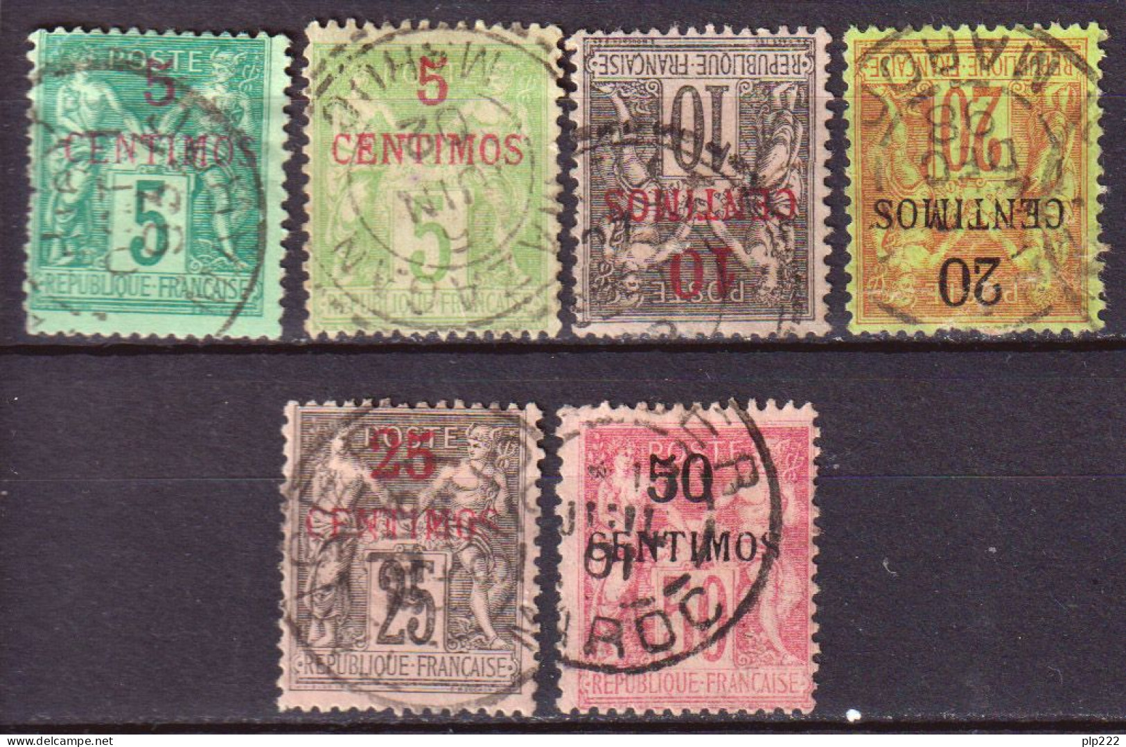 Marocco 1891 Y.T.1,2,3A,4/6 O/Uesd VF/F - Gebruikt