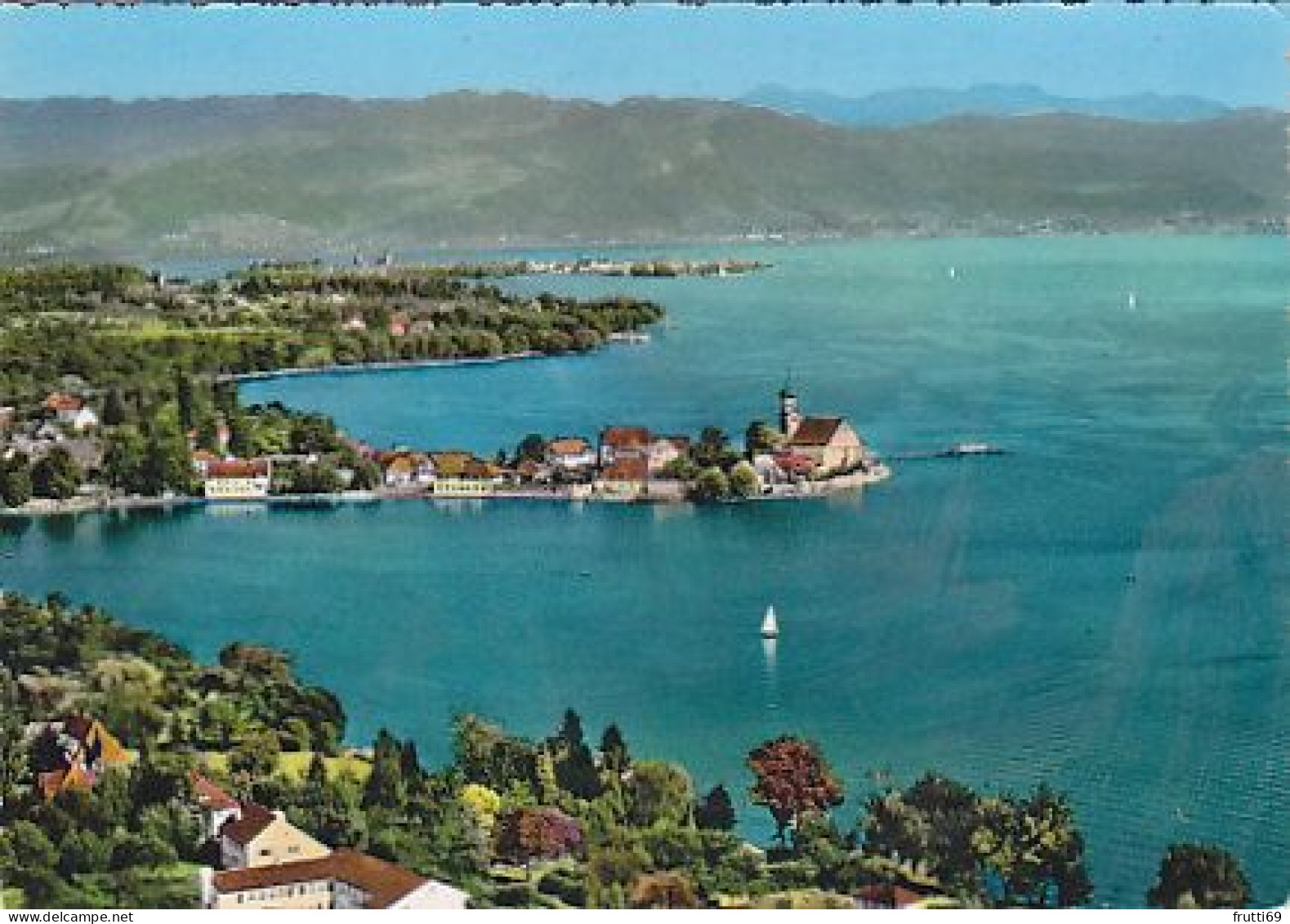 AK 216014 GERMANY - Wasserburg - Bodensee Mi Blick Auf Lindau - Wasserburg A. Bodensee