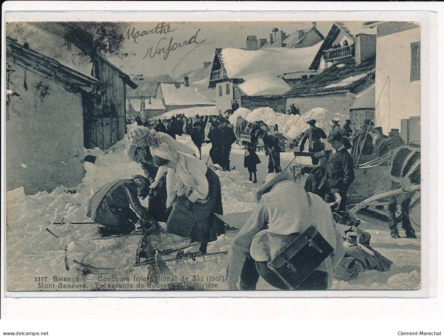 BRIANCON : Concours International De Ski (1907), Mont-Genèvre, Préparatifs De Course - état - Briancon