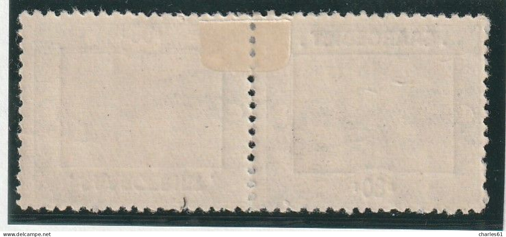 SARRE - N°61a * (1921) 80p Outremer  - Tête-bêche - - Unused Stamps