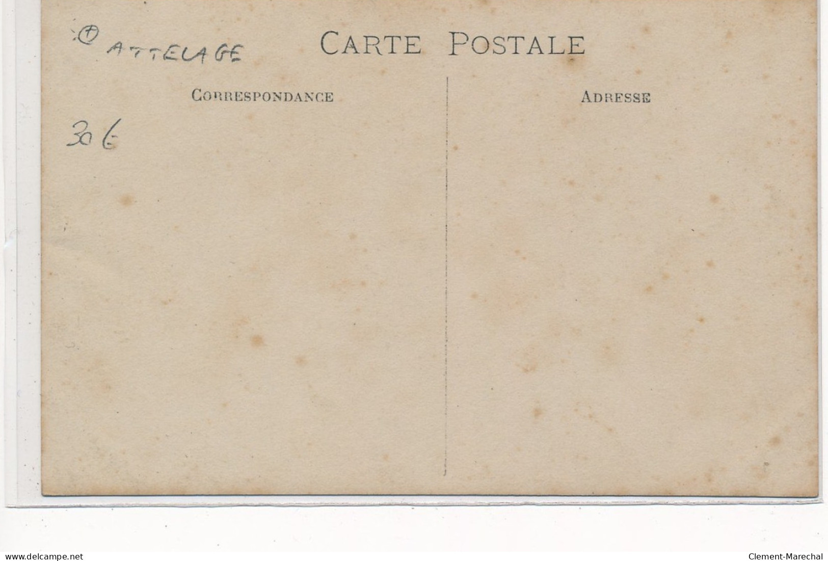 CARTE PHOTO A LOCALISER : Attelage - Tres Bon Etat - Fotos