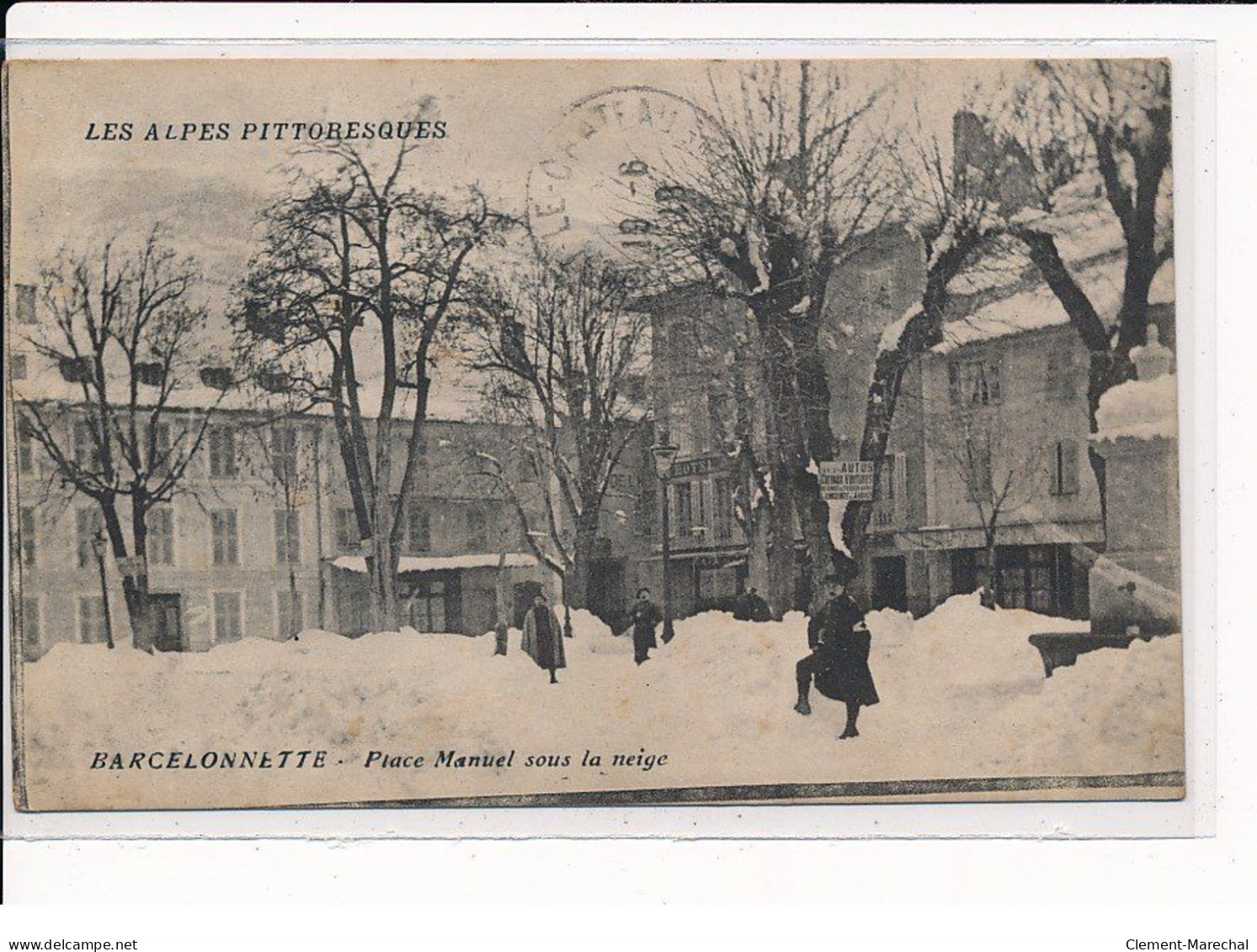 BARCELONNETTE : Place Manuel Sous La Neige - Très Bon état - Barcelonnetta