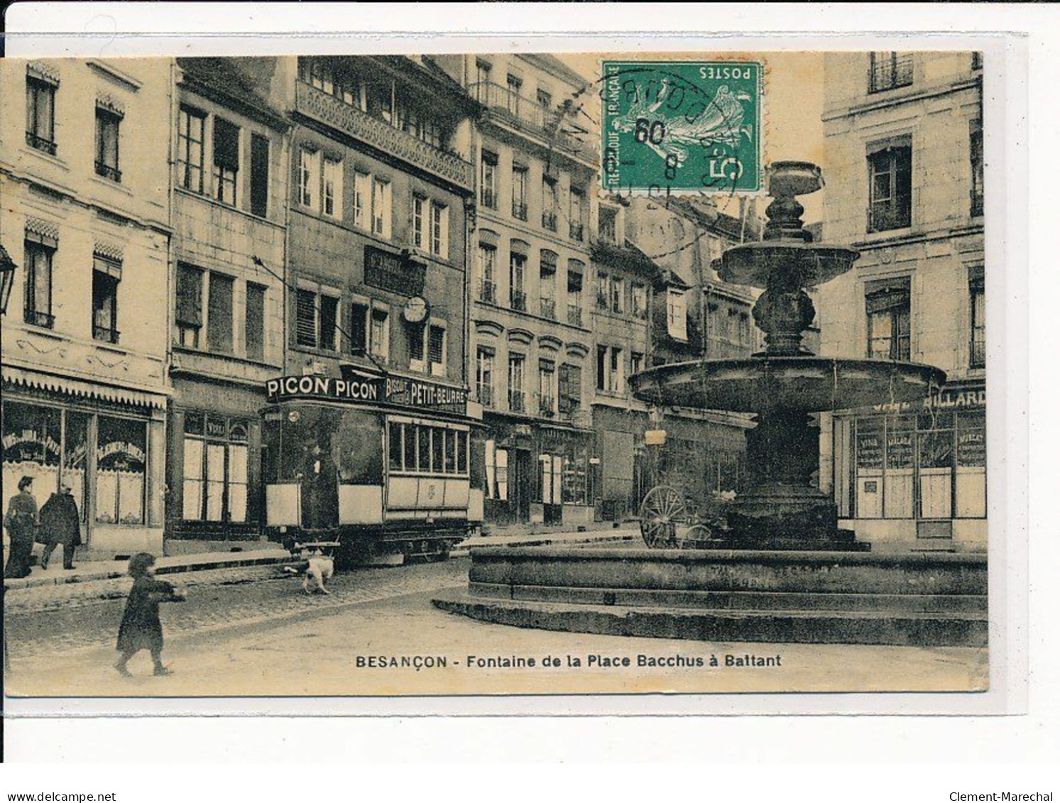 BESANçON : Fontaine De La Place Bacchus à Battant - Très Bon état - Besancon