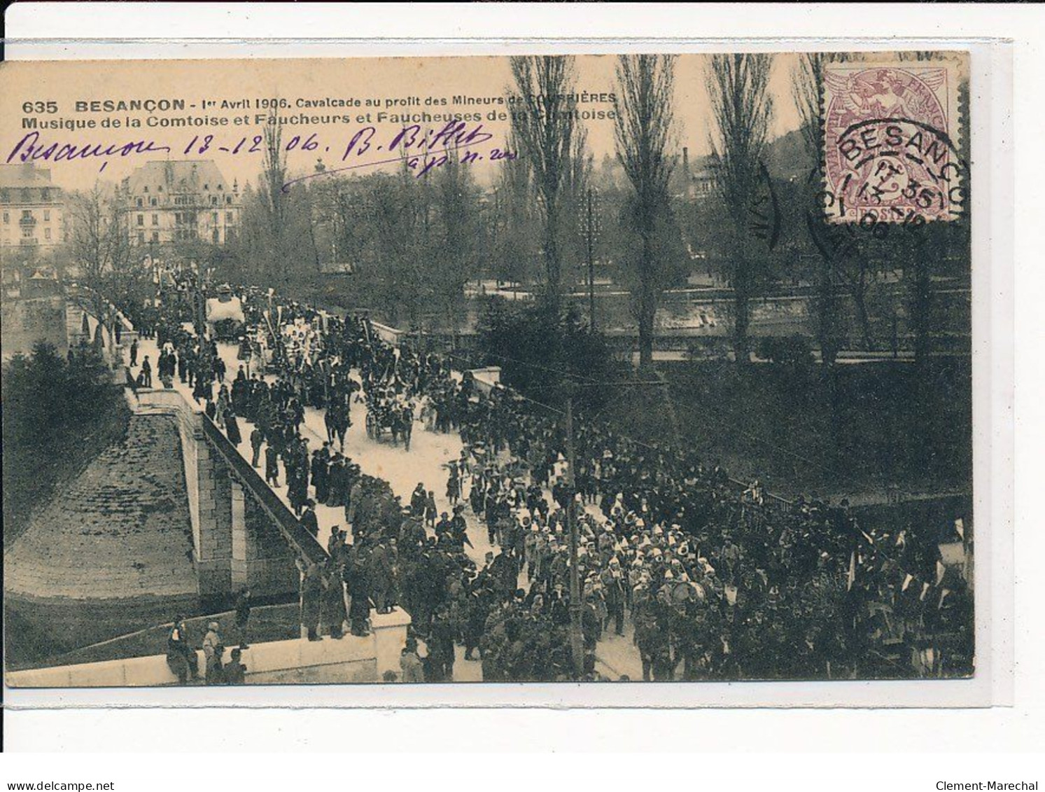 BESANçON : 1er Avril 1906, Cavalcade Au Profit Des Mineurs De Courrières - Très Bon état - Besancon