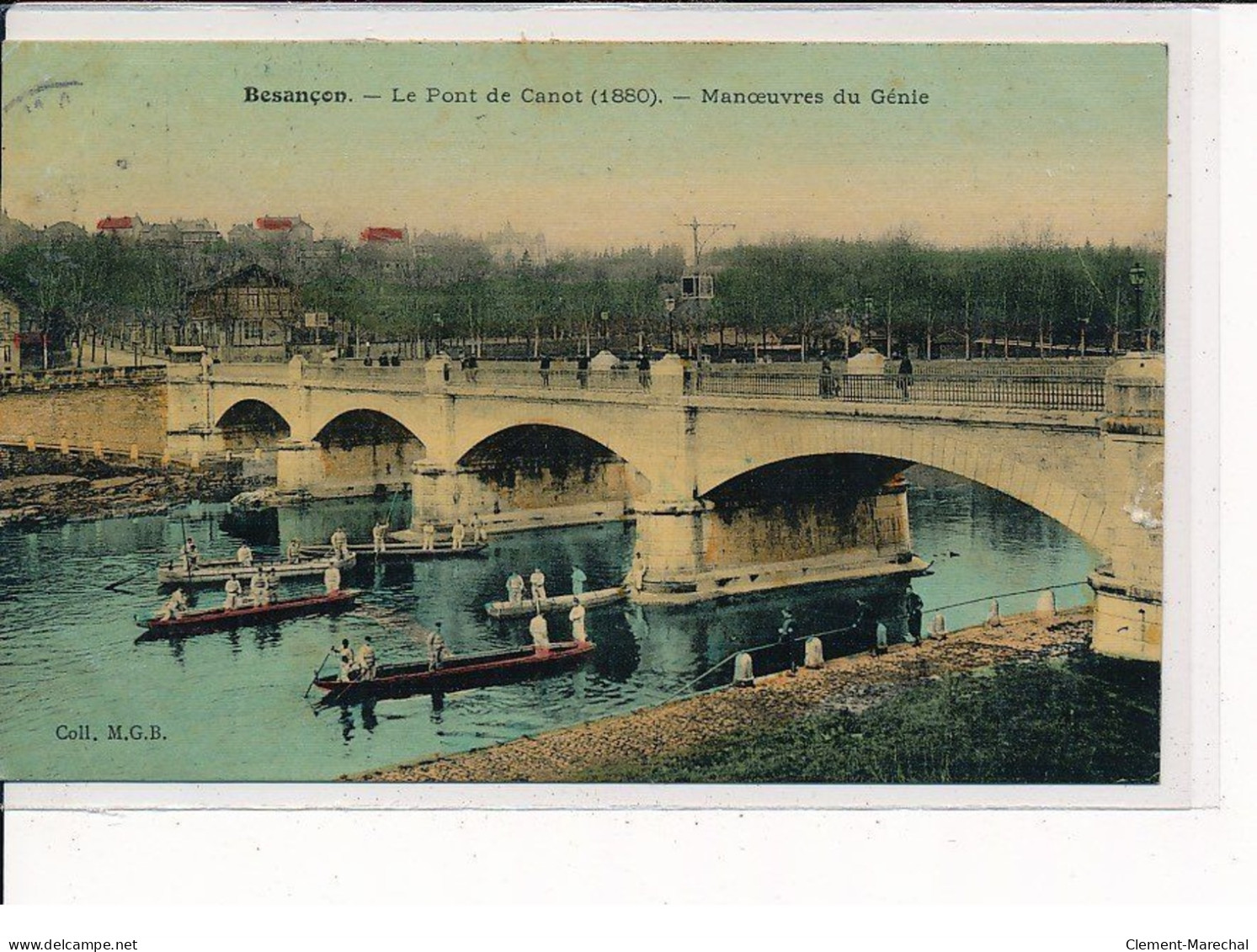 BESANçON : Le Pont De Canot, Manoeuvres Du Génie - Très Bon état - Besancon