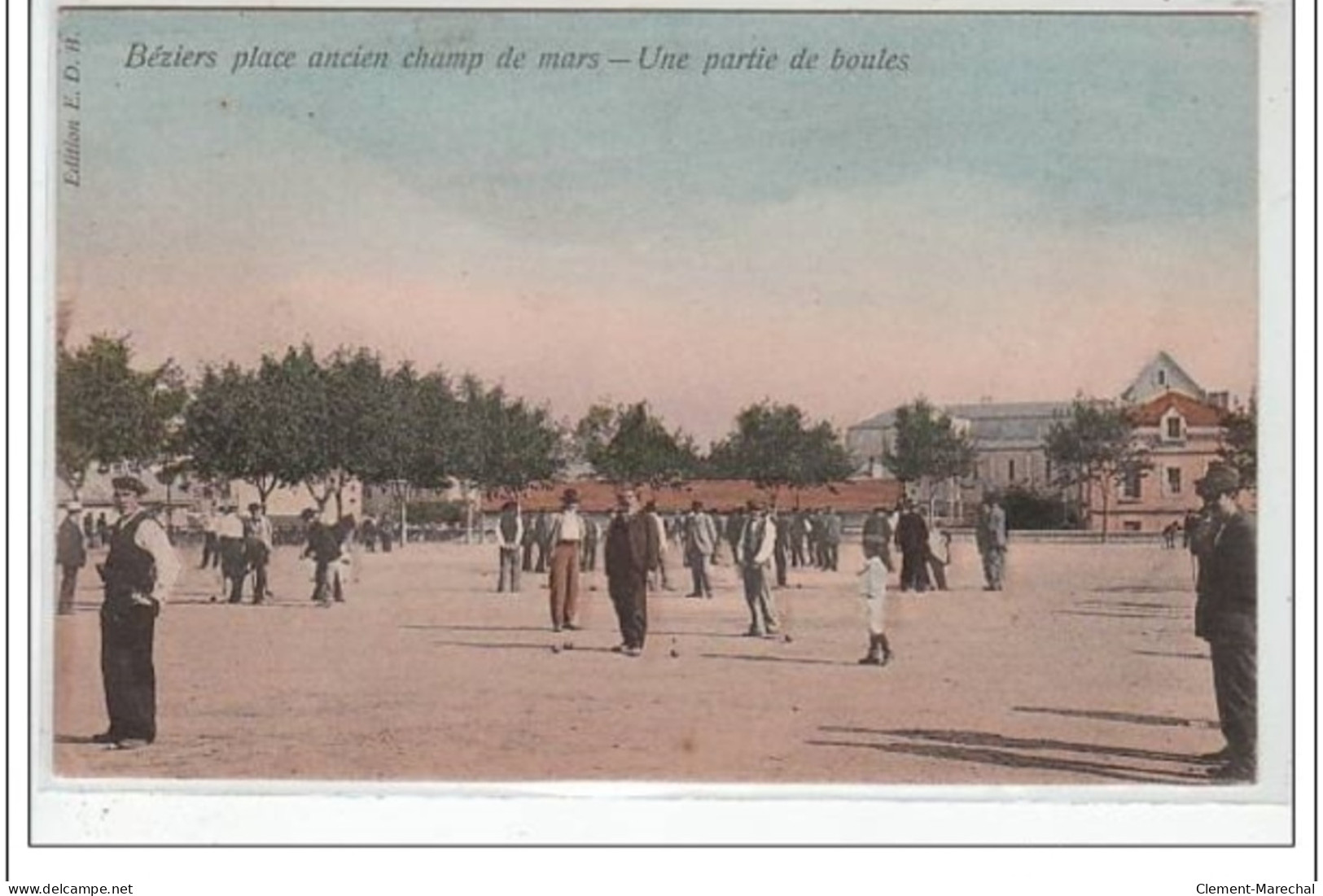 BEZIERS : Une Partie ( Boules - Pétanque)  - Très Bon état - Beziers