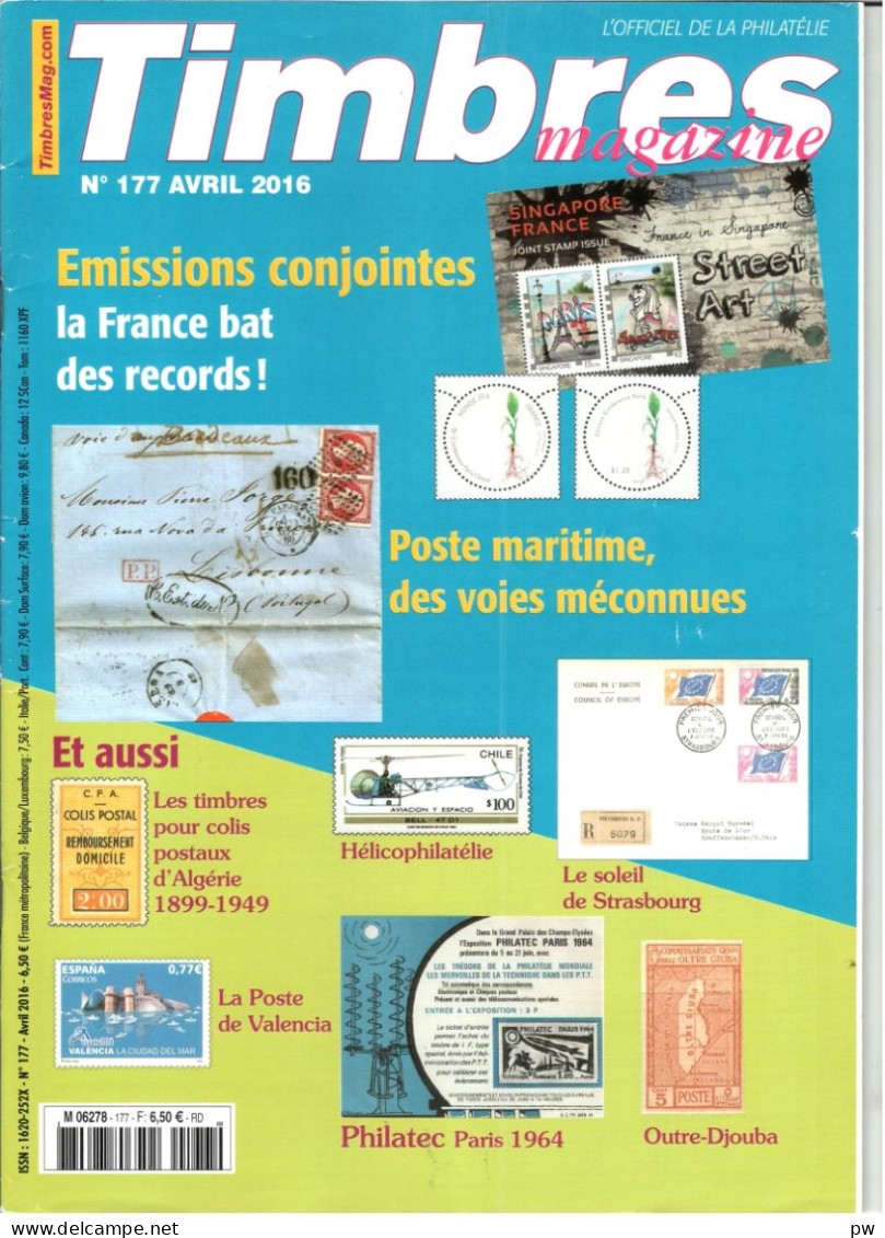REVUE TIMBRES MAGAZINE Année 2016 (n° 177) - French (from 1941)