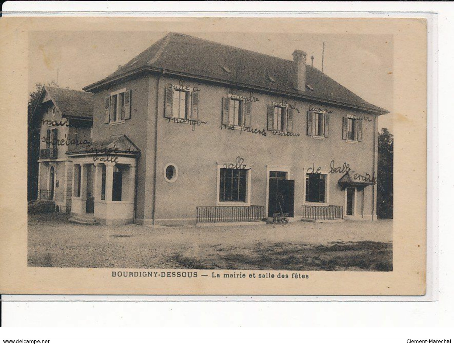 BOURDIGNY-DESSOUS : La Mairie Et Salle Des Fêtes - Très Bon état - Otros & Sin Clasificación