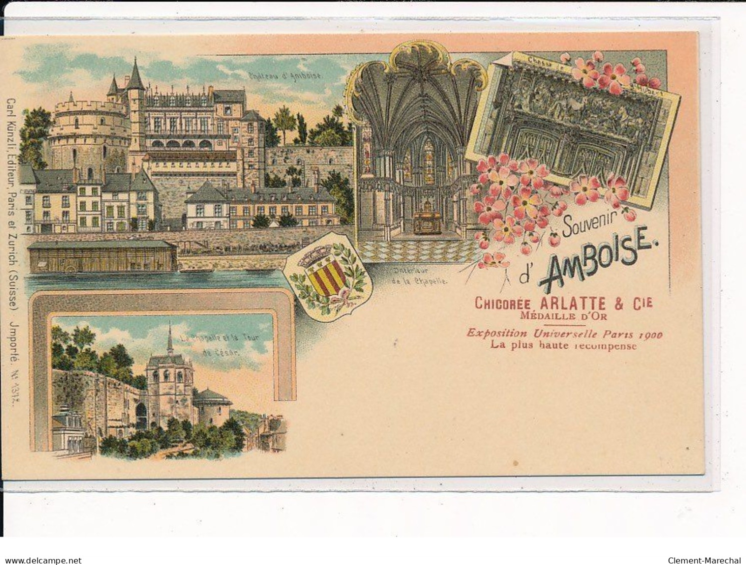 AMBOISE : Carte Souvenir, Divers Lieux De La Ville - Très Bon état - Amboise