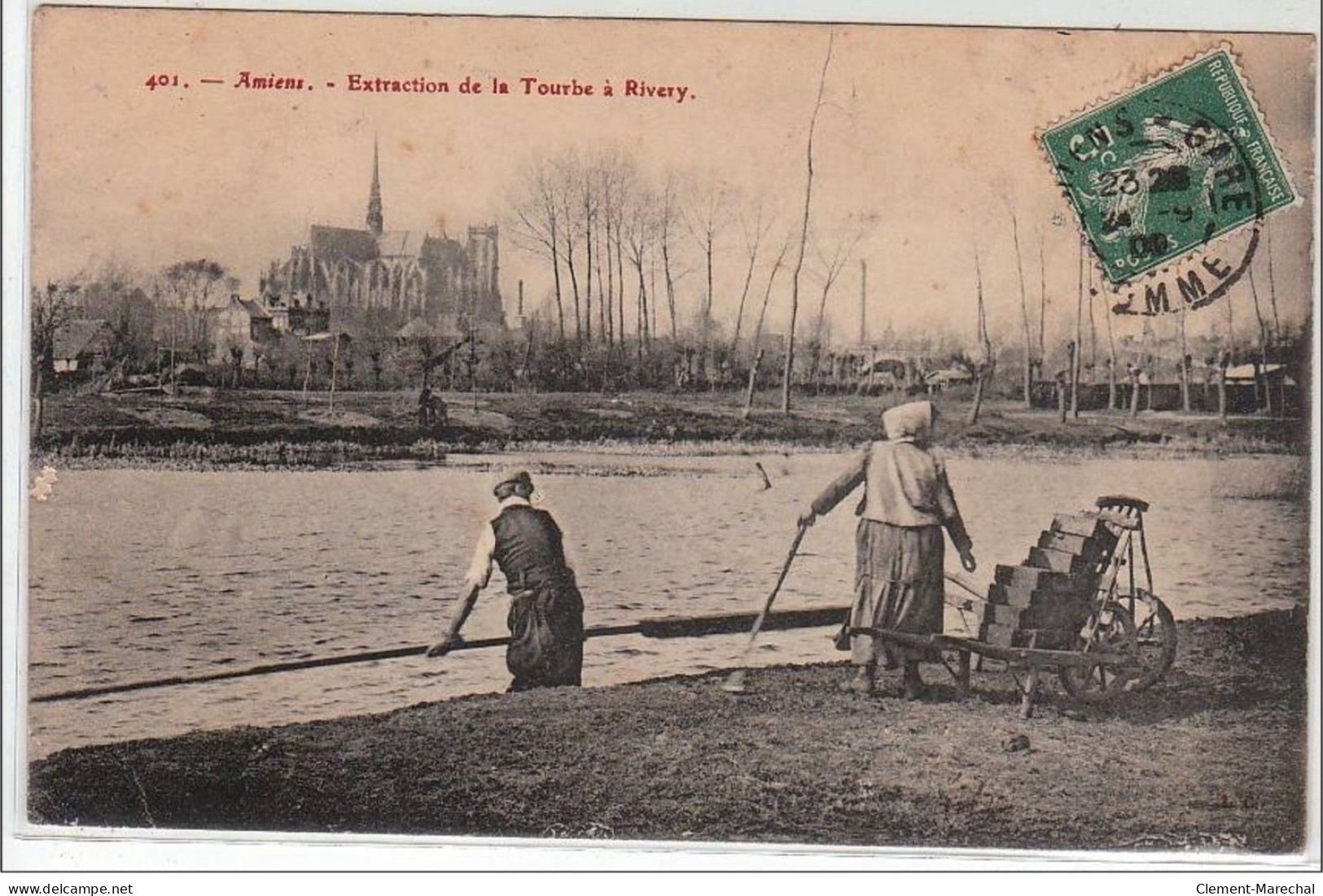 AMIENS : Extraction De La Tourbe à Rivery - état - Amiens