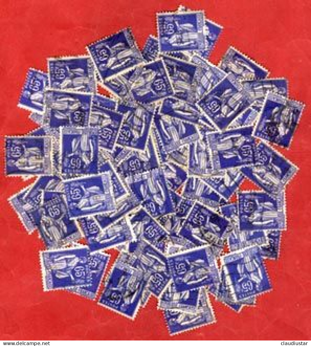 ** LOT  75  TIMBRES  TYPE  PAIX  65 C. ** - 1932-39 Peace
