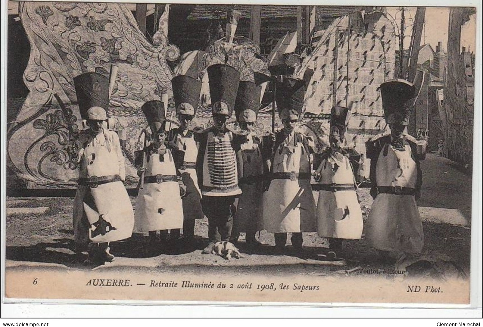 AUXERRE : Partie Illuminée Du 2 Août  1908 - Les Sapeurs - Très Bon état - Auxerre