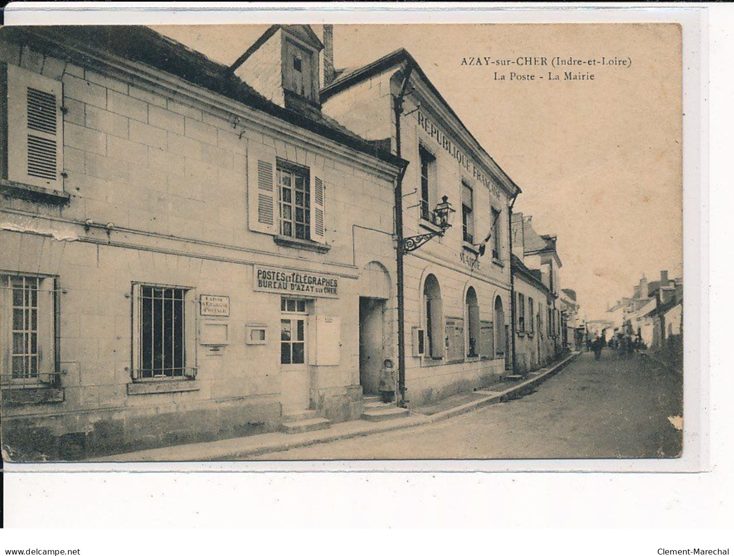 AZAY-sur-CHER : La Poste, La Mairie - Très Bon état - Altri & Non Classificati