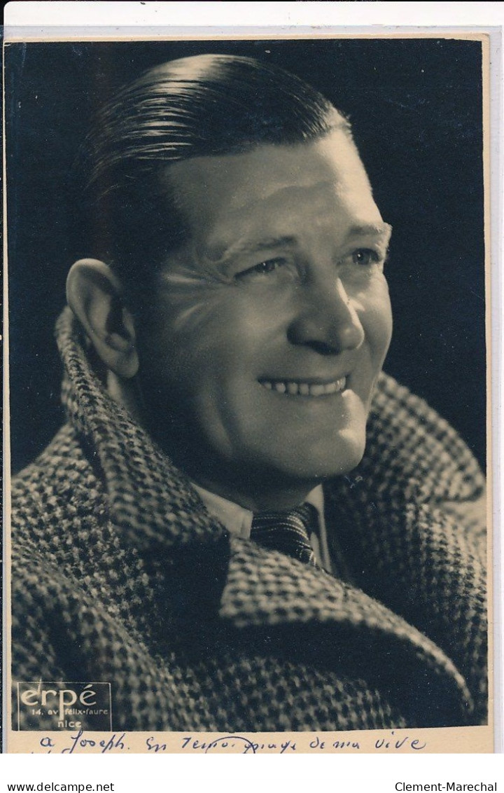 Autographe (11x17,5cm) De Albert Préjean, Acteur / Chanteur - Très Bon état - Autres & Non Classés