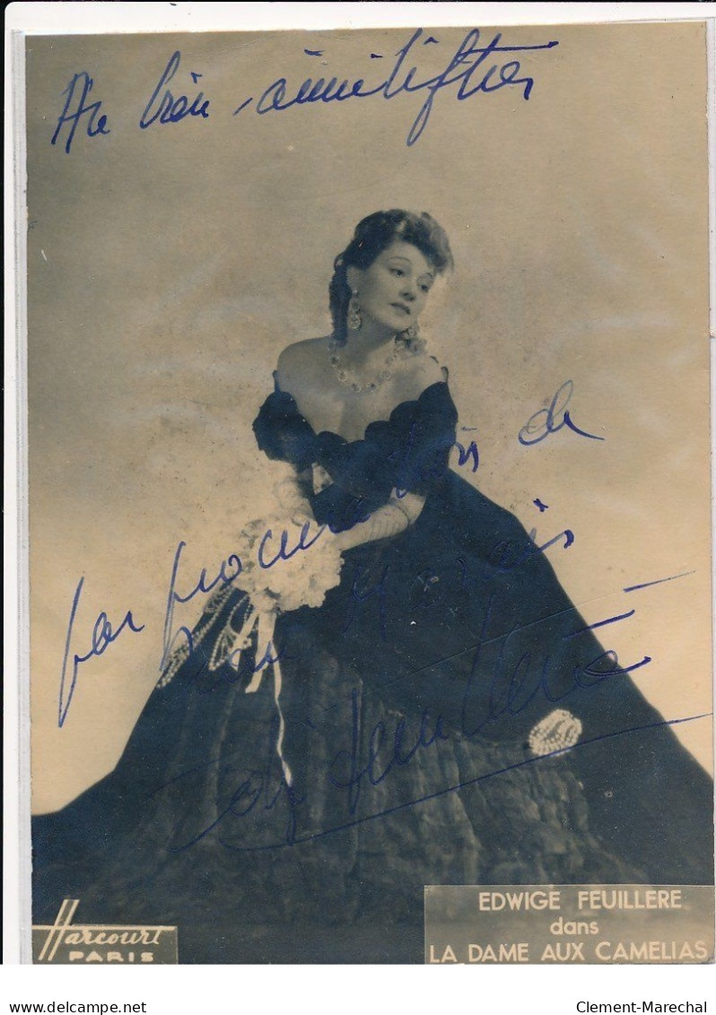 Autographe (13x18cm) De Edwige Feuillère, Actrice - Très Bon état - Autres & Non Classés