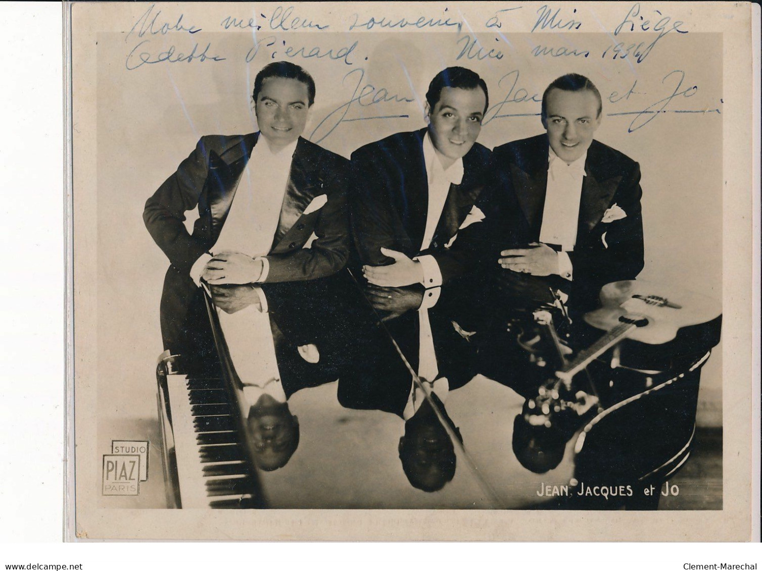 Autographe (18x23cm) De Jean, Jacques Et Jo, Musiciens - Très Bon état - Andere & Zonder Classificatie