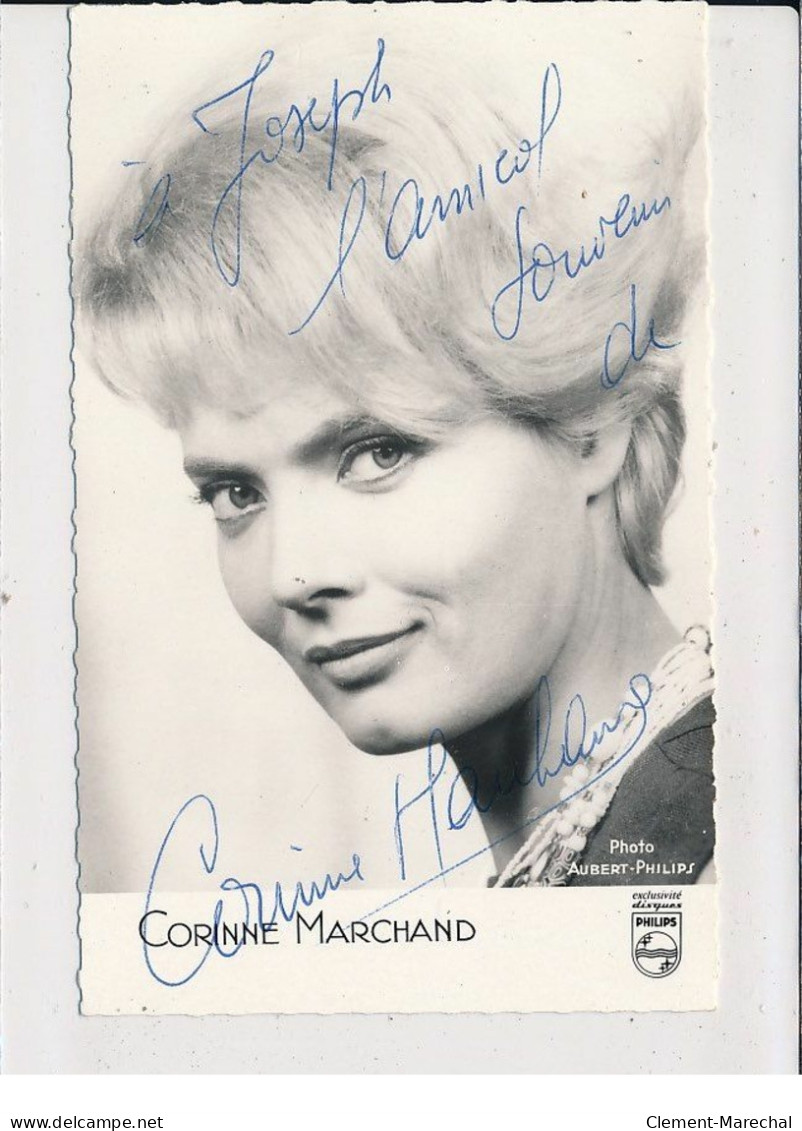 Autographe De Corinne Marchand, Actrice Et Chanteuse - Très Bon état - Other & Unclassified