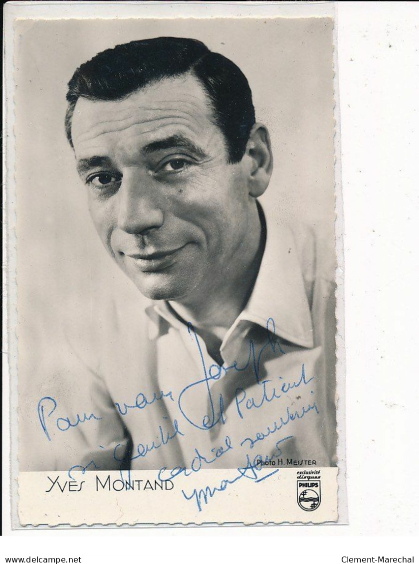 Autographe D'Yves Montand, Chanteur - Très Bon état - Other & Unclassified