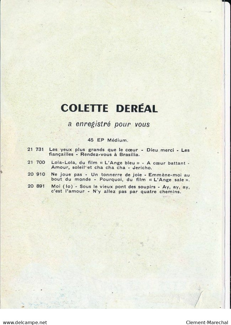 Autographe De Colette Deréal, Actrice - Très Bon état - Otros & Sin Clasificación