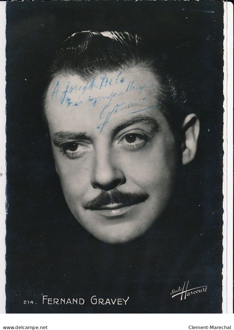 Autographe De Fernand Gravey, Acteur - Très Bon état - Sonstige & Ohne Zuordnung