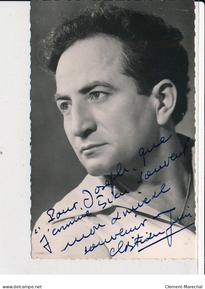 Autographe De Christian Juin, Artiste Musical - Très Bon état - Sonstige & Ohne Zuordnung