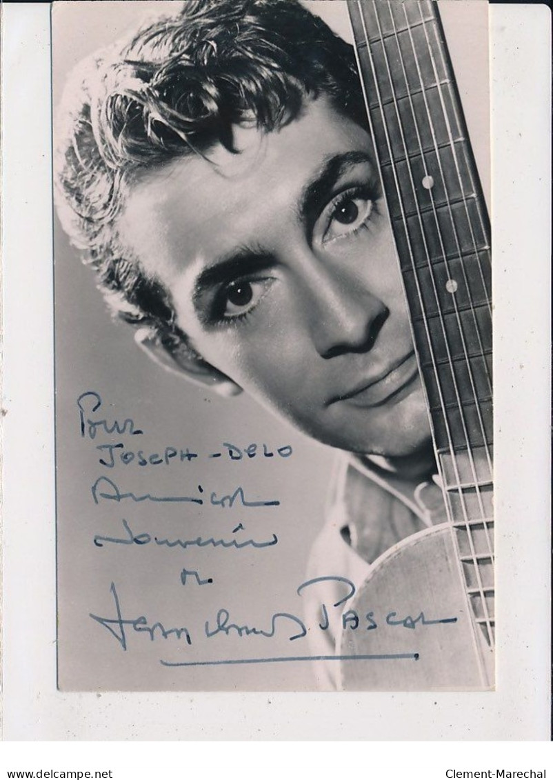 Autographe De Jean-Claude Pascal, Chanteur - Très Bon état - Other & Unclassified