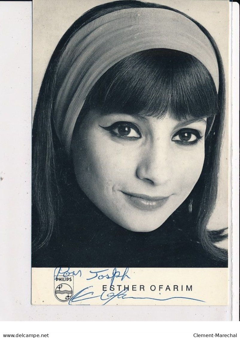 Autographe De Esther Ofarim, Chanteuse - Très Bon état - Autres & Non Classés