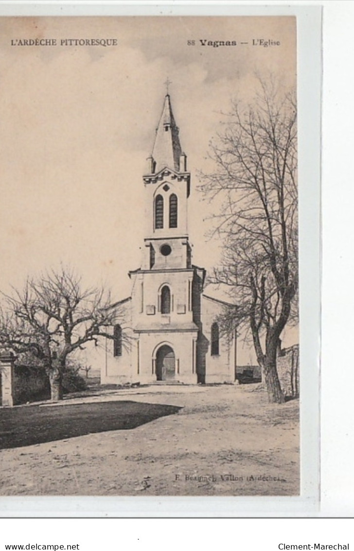 VAGNAS - L'église - Très Bon état - Other & Unclassified