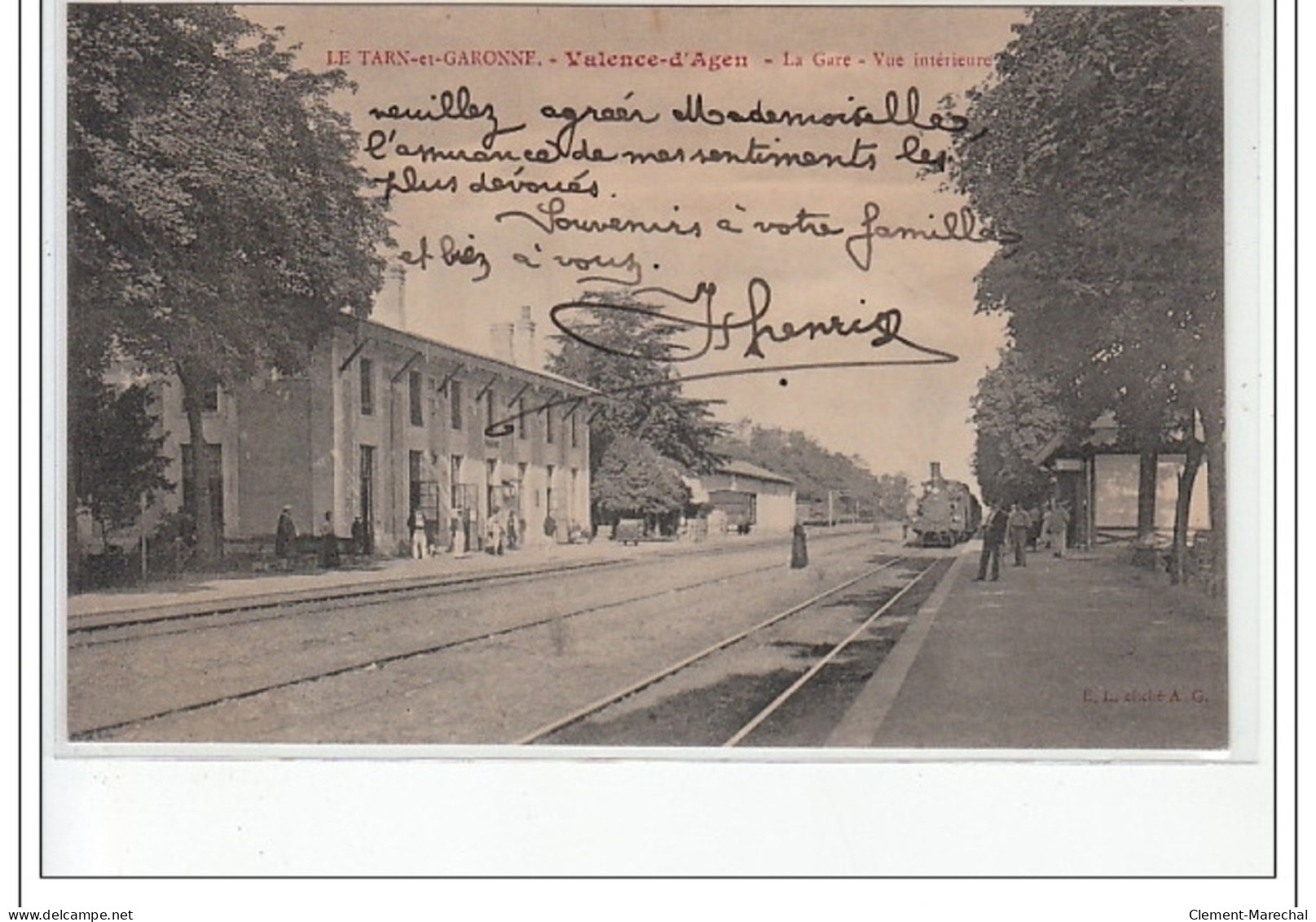 VALENCE D'AGEN - La Gare, Vue Intérieure - Très Bon état - Valence