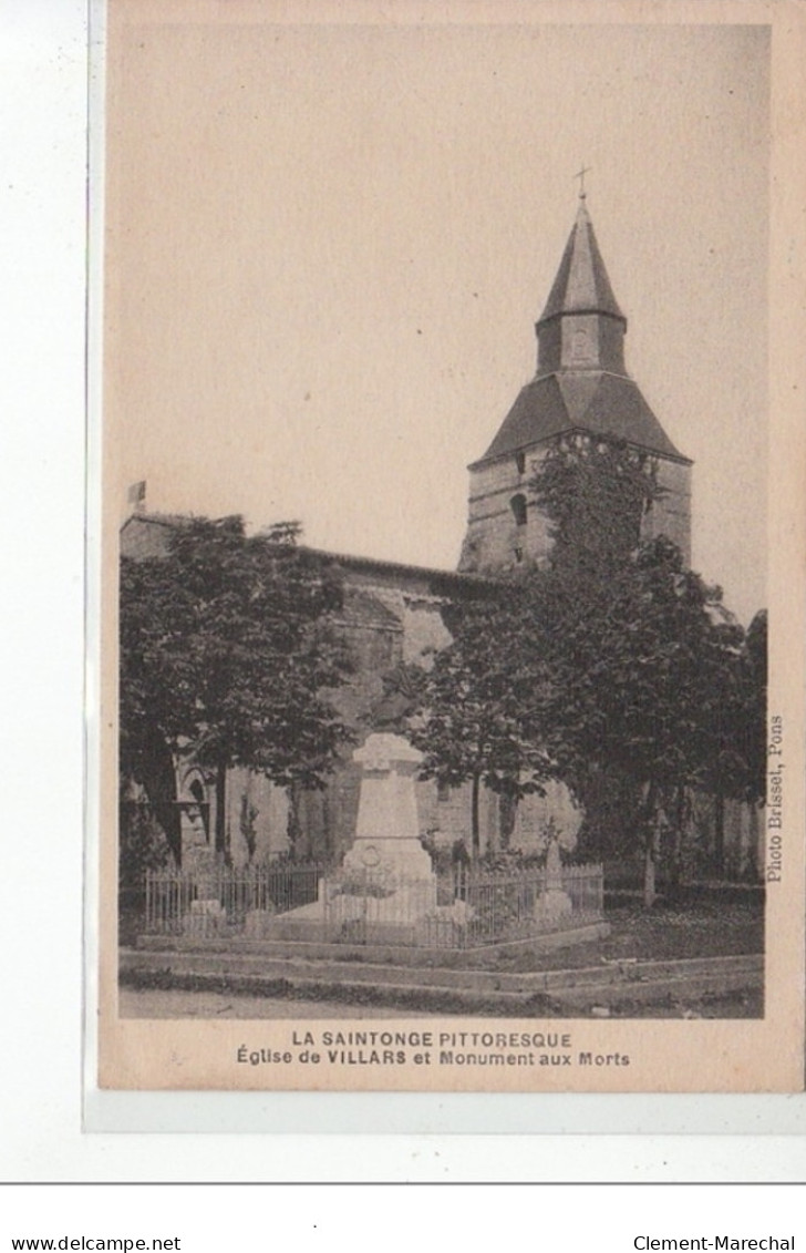 VILLARS - Eglise Et Monument Aux Morts -  Très Bon état - Other & Unclassified