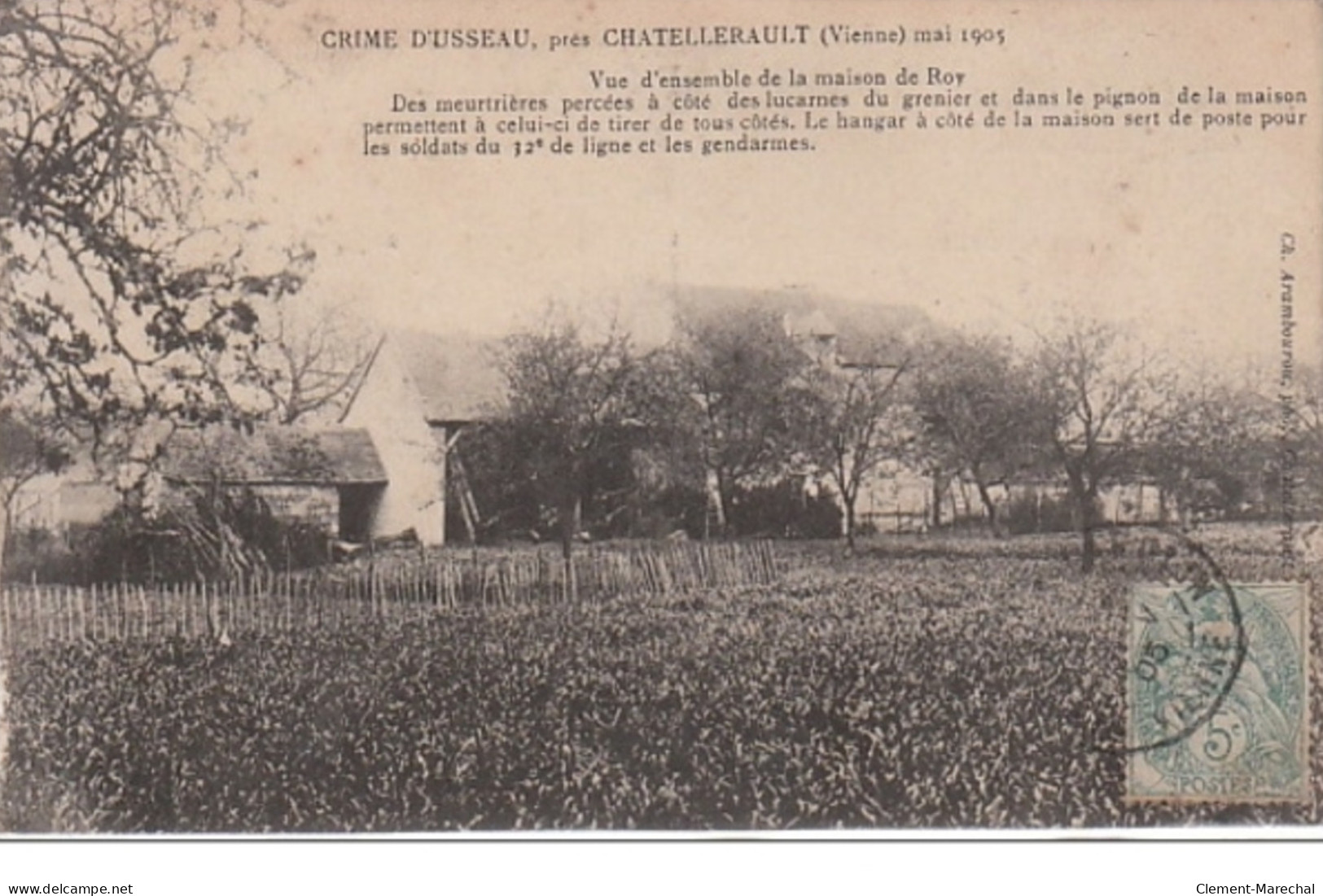 Le Crime D'USSEAU, Près CHATELLERAULT En 1905 - Très Bon état - Otros & Sin Clasificación