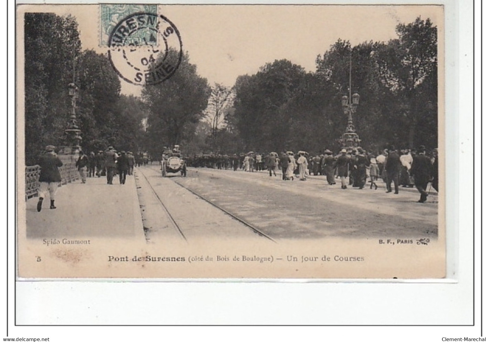 SURESNES - Pont De Suresnes (du Côté Du Bois De Boulogne) - Un Jour De Courses -  Très Bon état - Suresnes