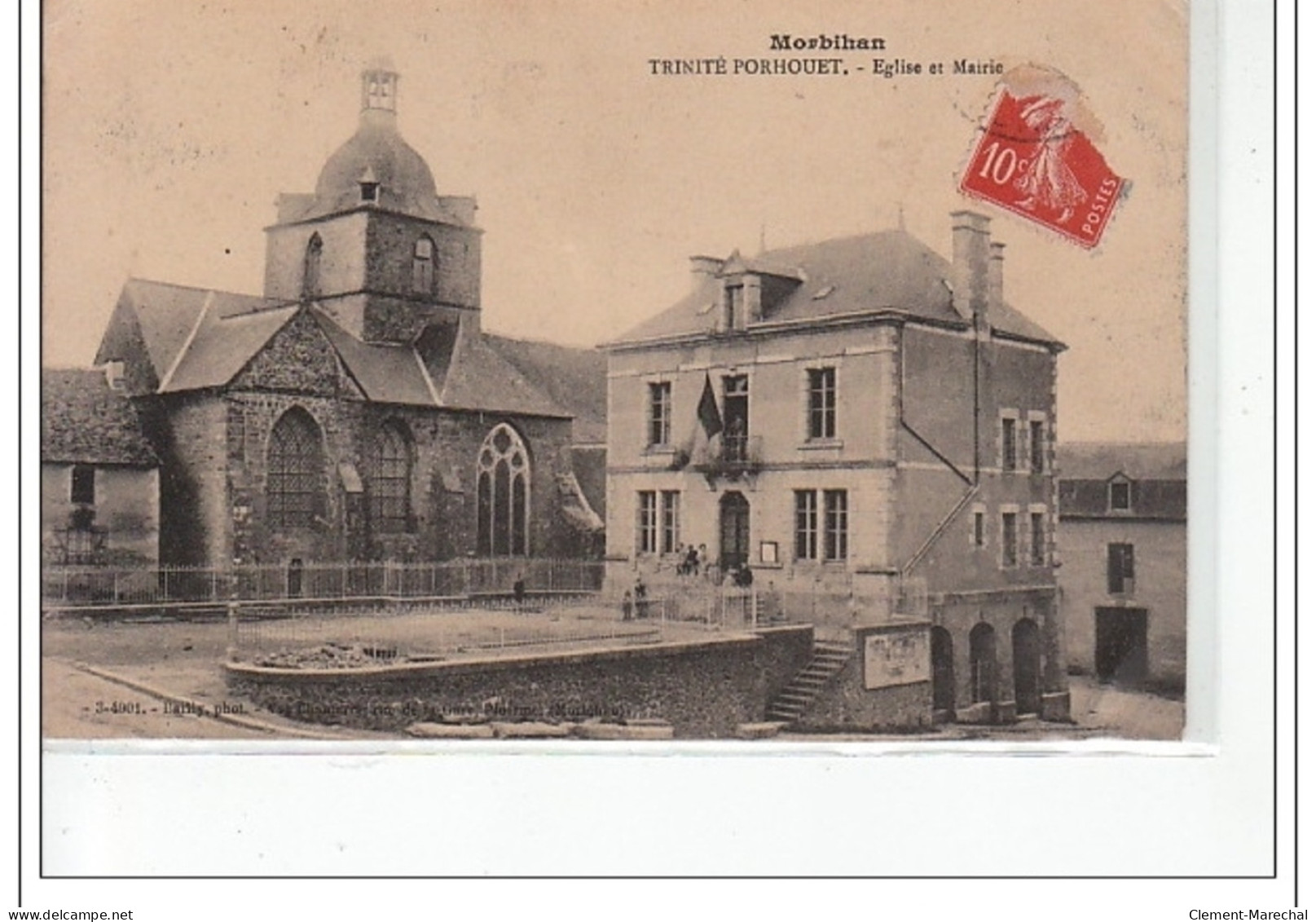 TRINITE-PORHOUET - Eglise Et Mairie - Très Bon état - Otros & Sin Clasificación
