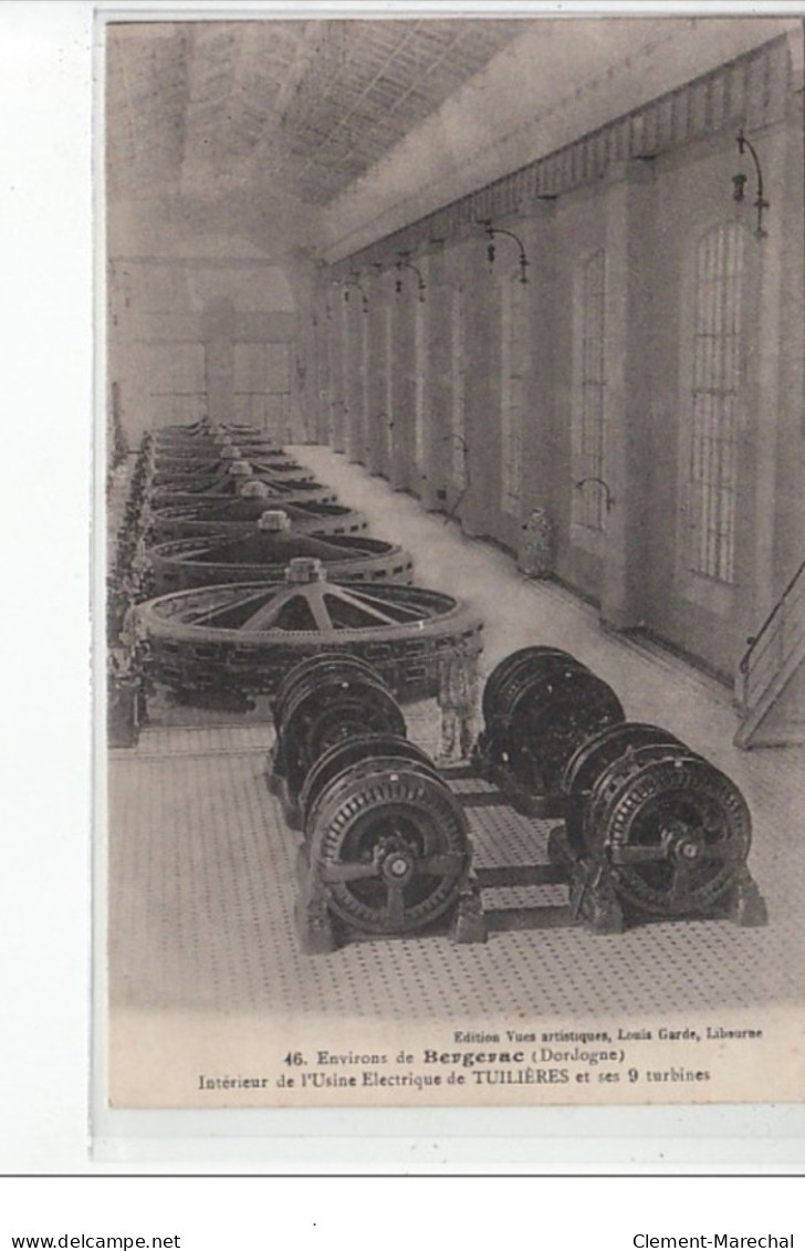 TUILIERES, Près BERGERAC - Intérieur De L'usine Electrique Et Ses Neuf Turbines - Très Bon état - Bergerac