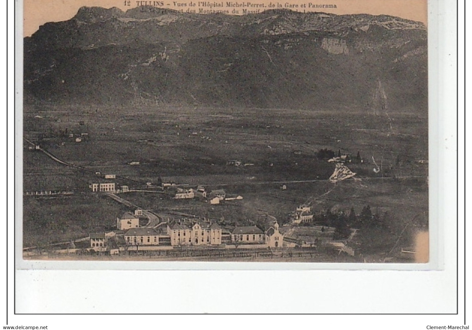 TULLINS - Vues De L'Hôpital, De La Gare Et Panorama Et La Plaine Et Du Massif De Villard De Lans - Très Bon  état - Tullins