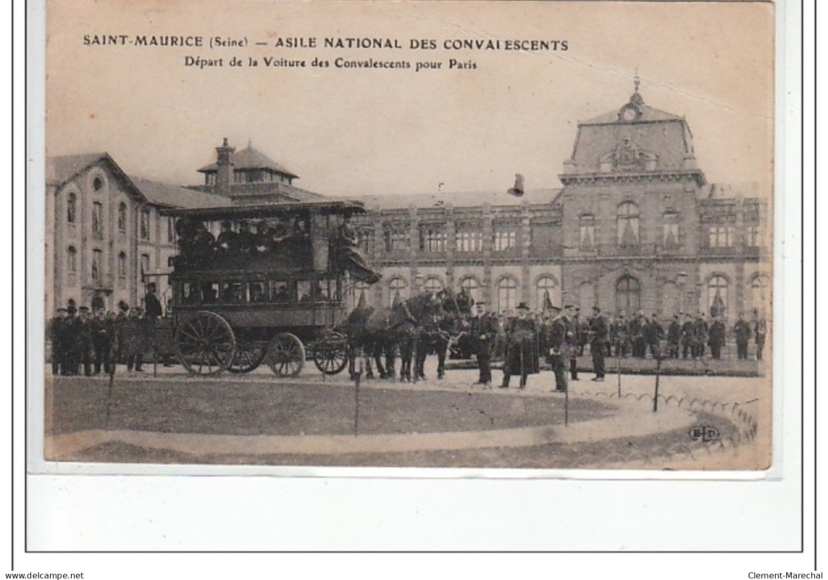 SAINT MAURICE - Asile National Des Convalescents - Départ De La Voiture Des Convalescents Pour Paris - Très Bon état - Saint Maurice