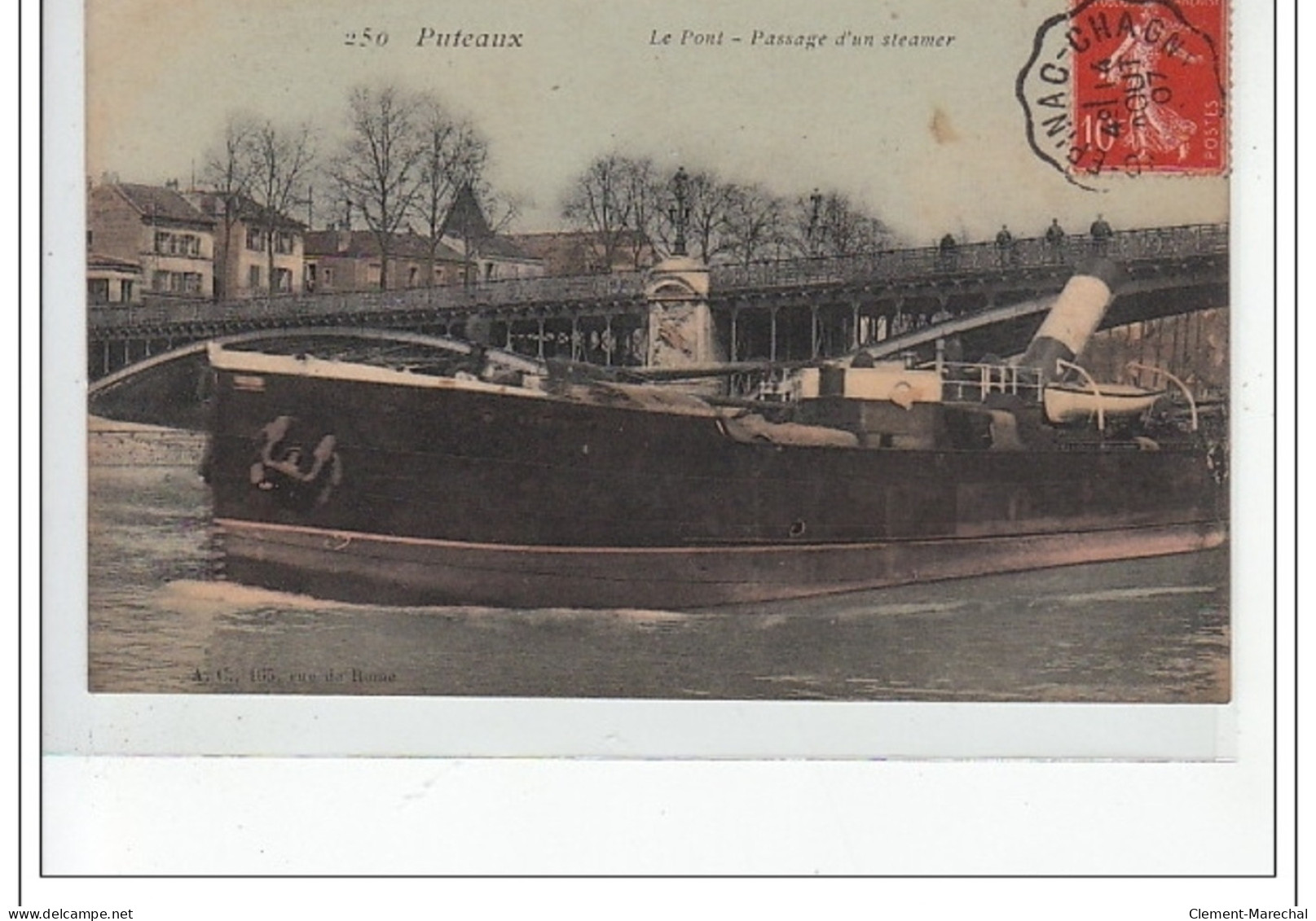 PUTEAUX - Le Pont - Passage D'un Steamer - Très Bon état - Puteaux