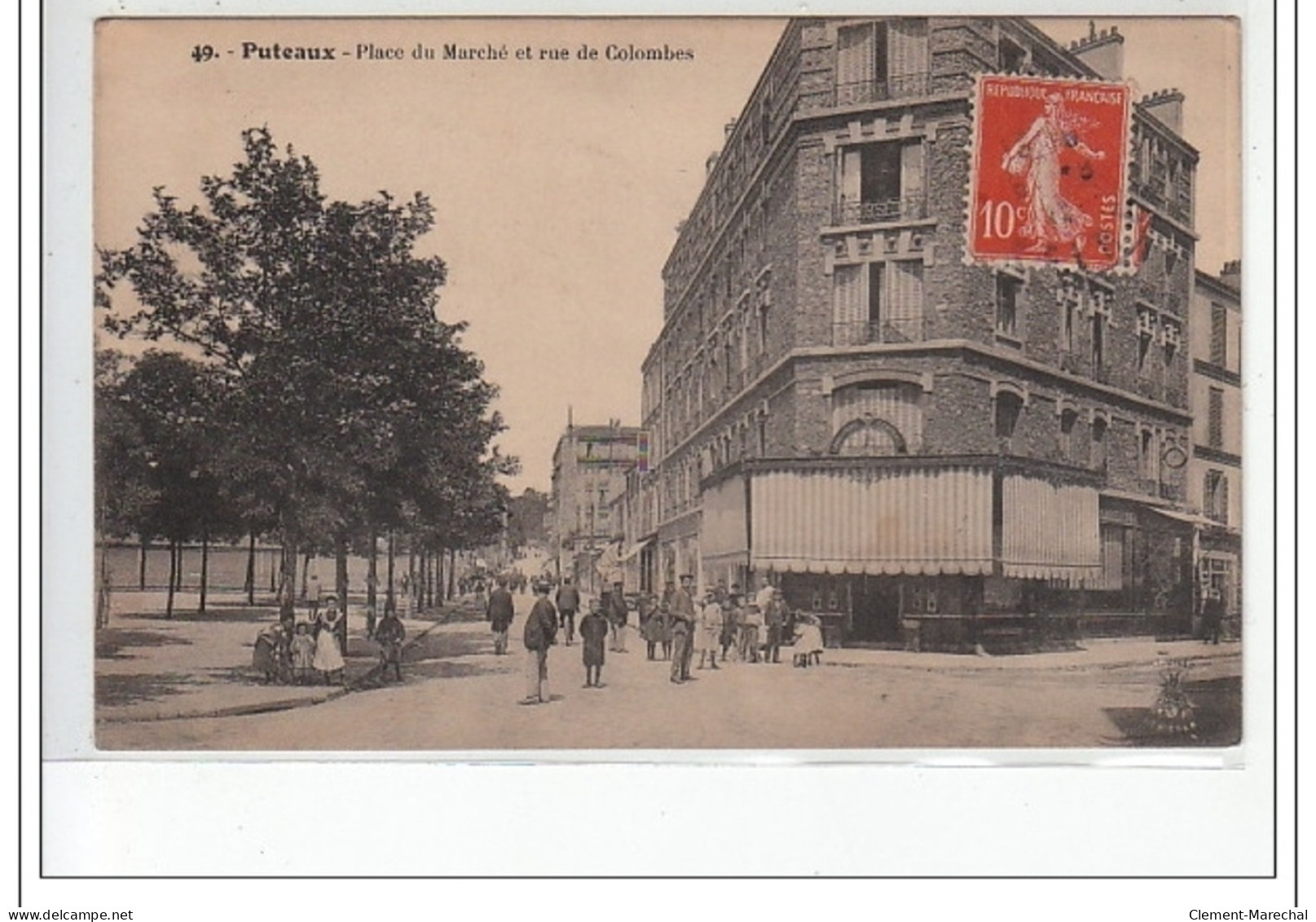 PUTEAUX - Place Du Marché Et Rue De Colombes - Très Bon état - Puteaux