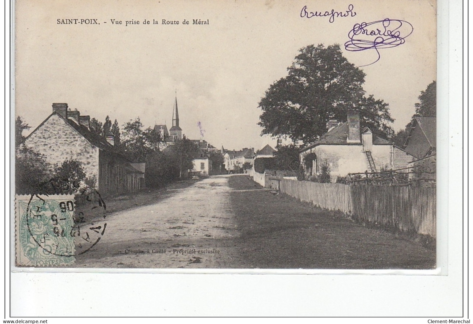 SAINT POIX  - Vue Prise De La Route De Méral - Très Bon état - Otros & Sin Clasificación