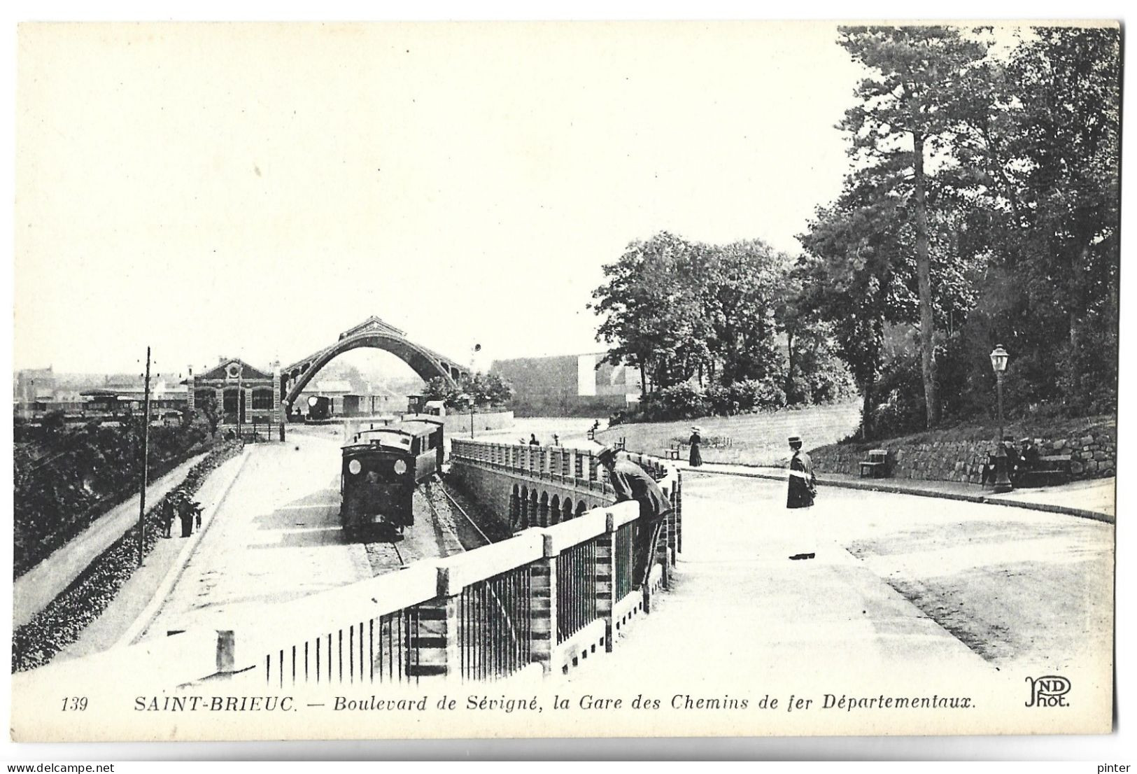 SAINT BRIEUC - Boulevard De Sévigné, La Gare Des Chemins De Fer Départementaux - TRAIN - Saint-Brieuc