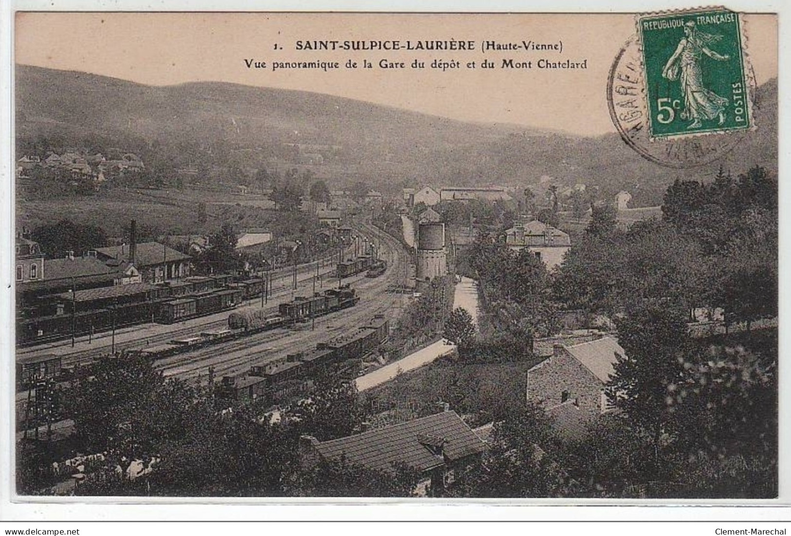 SAINT SULPICE LAURIERE : Vue Panoramique De La Gare Du Dépôt Et Du Mont Chatelard - Très Bon état - Other & Unclassified