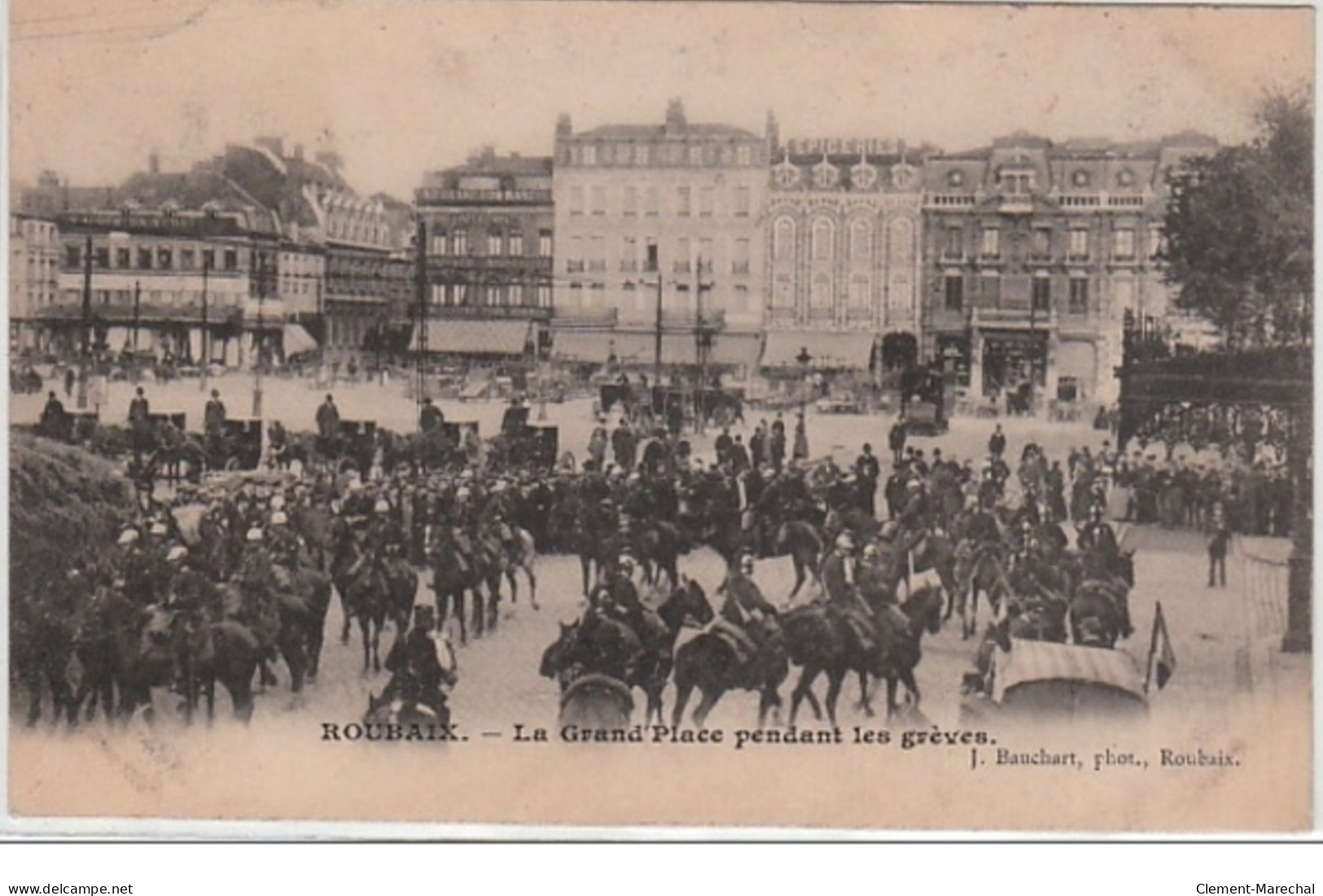 ROUBAIX : La Grand' Place Pendant Les Grèves En 1905 - Très Bon état - Autres & Non Classés
